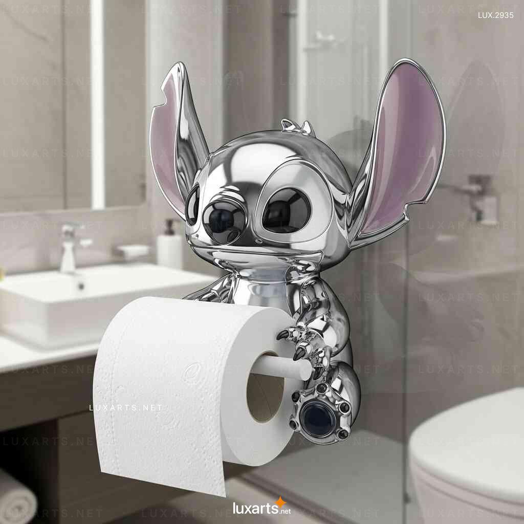 Stitch Shaped Toilet Paper Holder – Unique Design Wall-Mounted TP Holder stitch toilet paper holder 7