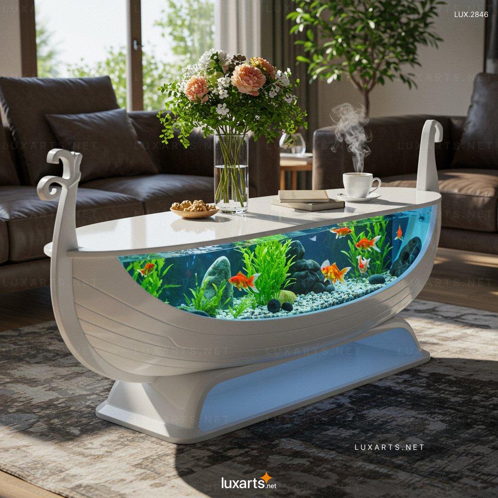 Viking Ship Aquarium Coffee Tables – Unique Nautical-Themed Living Room Furniture viking ship aquarium coffee tables 7