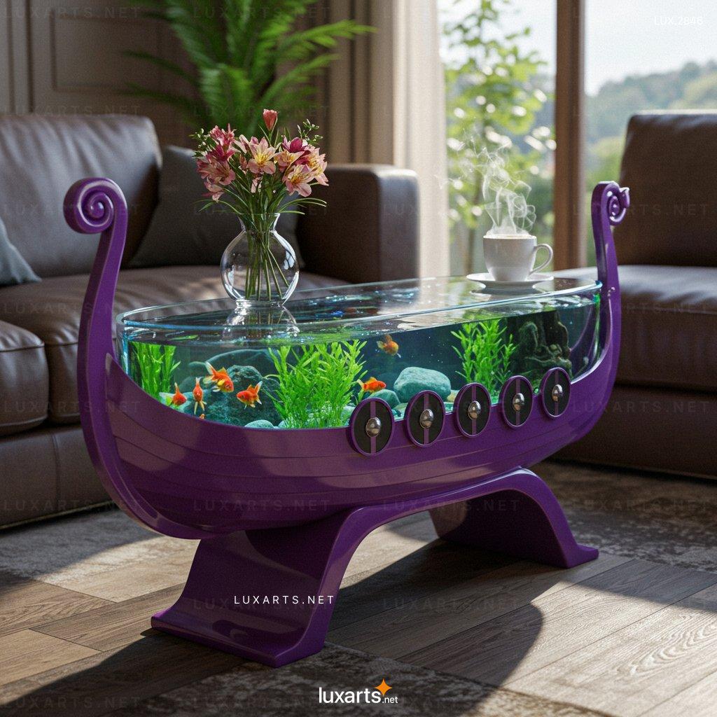 Viking Ship Aquarium Coffee Tables – Unique Nautical-Themed Living Room Furniture viking ship aquarium coffee tables 9