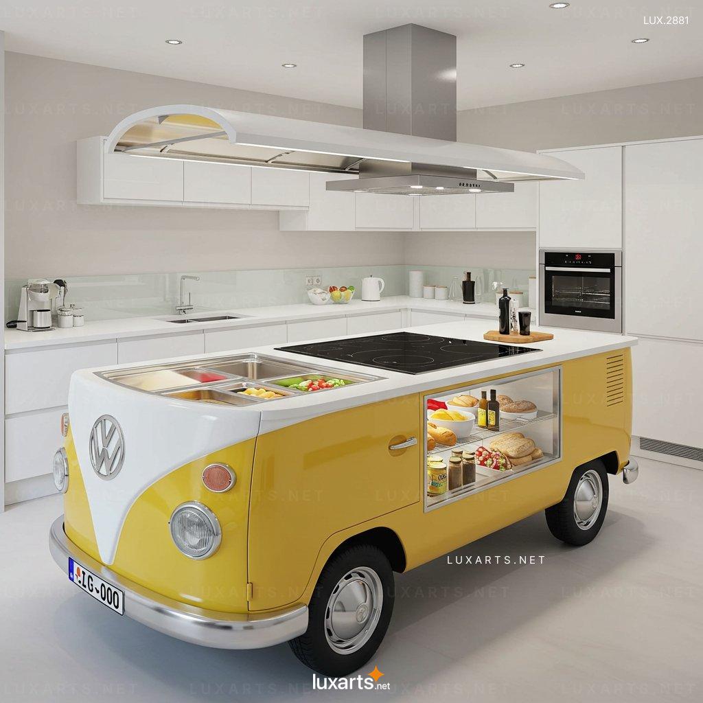 LUX.2881 VW Bus Kitchen Island – Custom Design for Car Lovers & Chefs vw bus shaped kitchen island 1