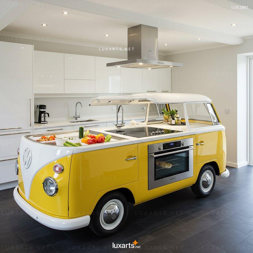 LUX.2881 VW Bus Kitchen Island – Custom Design for Car Lovers & Chefs vw bus shaped kitchen island 2