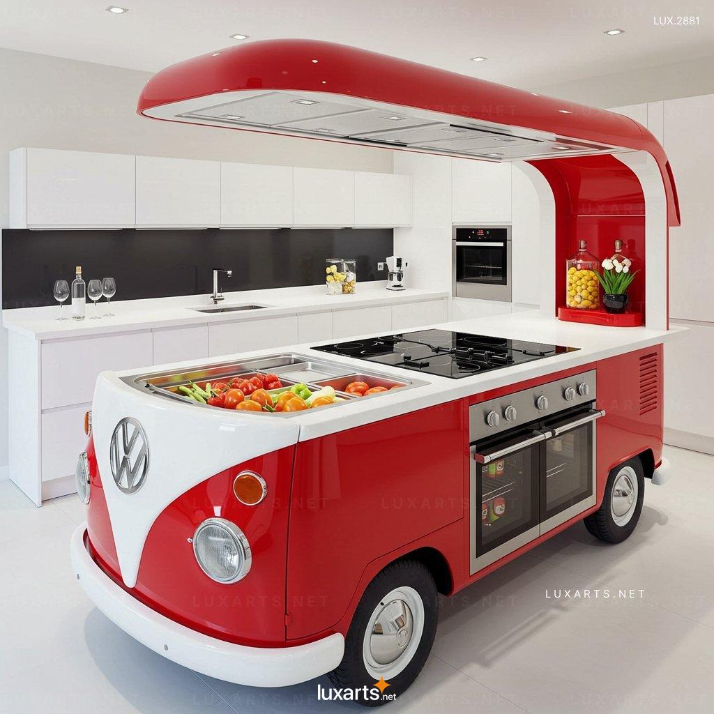 LUX.2881 VW Bus Kitchen Island – Custom Design for Car Lovers & Chefs vw bus shaped kitchen island 3