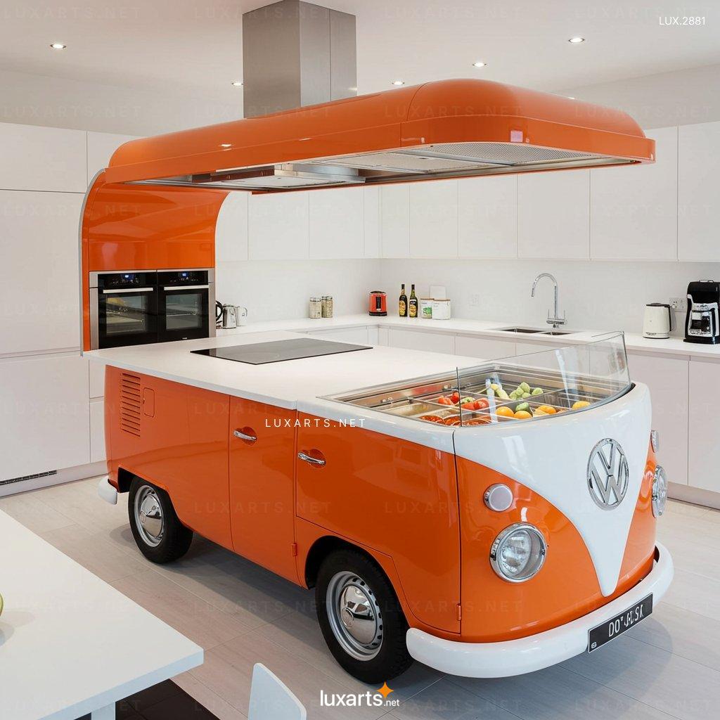LUX.2881 VW Bus Kitchen Island – Custom Design for Car Lovers & Chefs vw bus shaped kitchen island 4