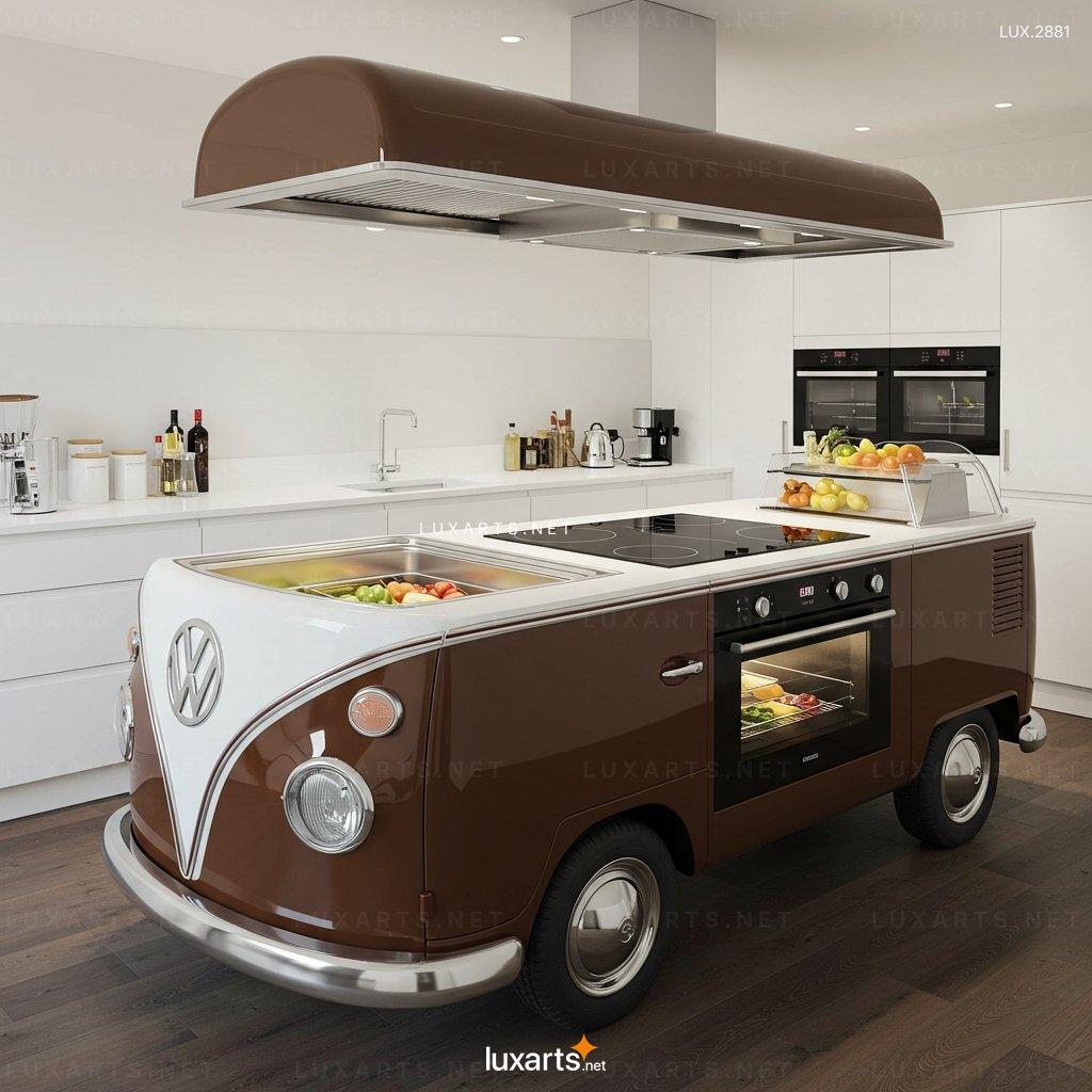 LUX.2881 VW Bus Kitchen Island – Custom Design for Car Lovers & Chefs vw bus shaped kitchen island 6