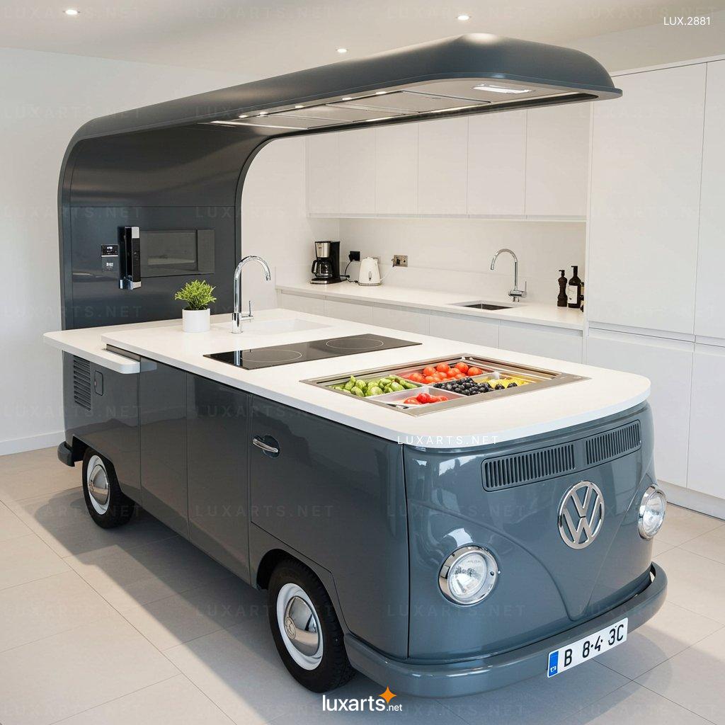LUX.2881 VW Bus Kitchen Island – Custom Design for Car Lovers & Chefs vw bus shaped kitchen island 7