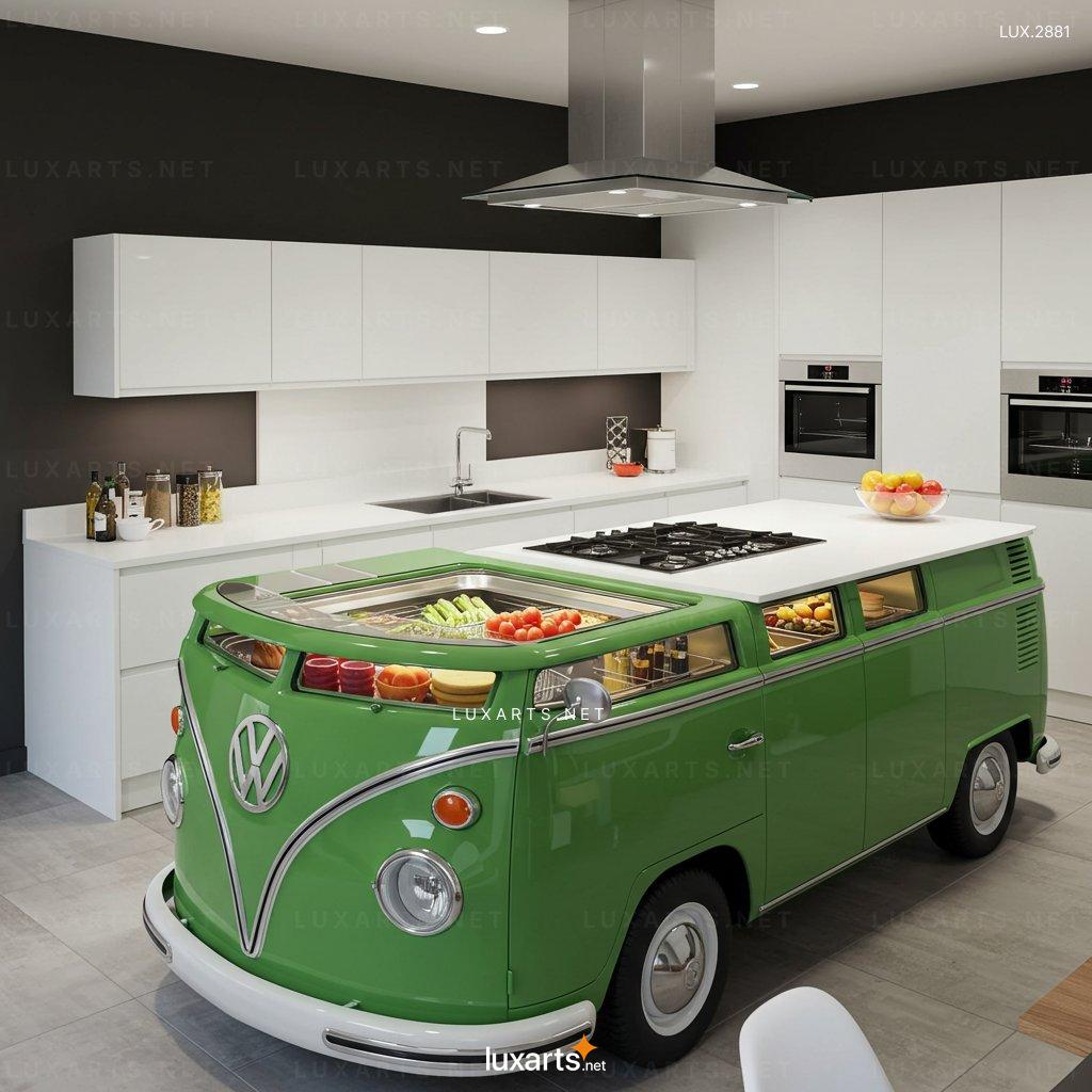 LUX.2881 VW Bus Kitchen Island – Custom Design for Car Lovers & Chefs vw bus shaped kitchen island 8