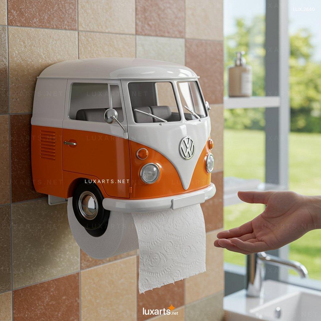 VW Bus Shaped Toilet Paper Holder – Retro Style Bathroom Accessory for Vintage Lovers vw bus toilet paper holder 1