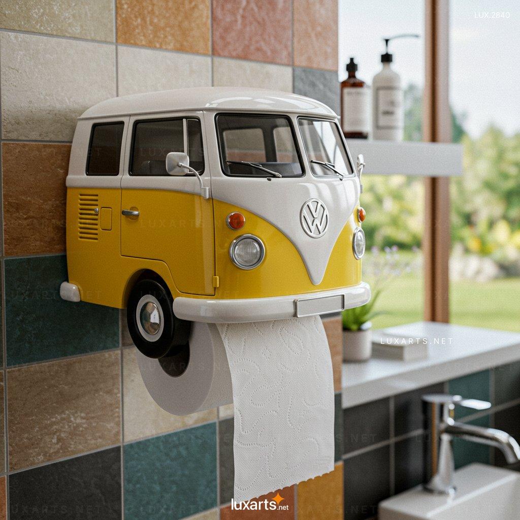 VW Bus Shaped Toilet Paper Holder – Retro Style Bathroom Accessory for Vintage Lovers vw bus toilet paper holder 4