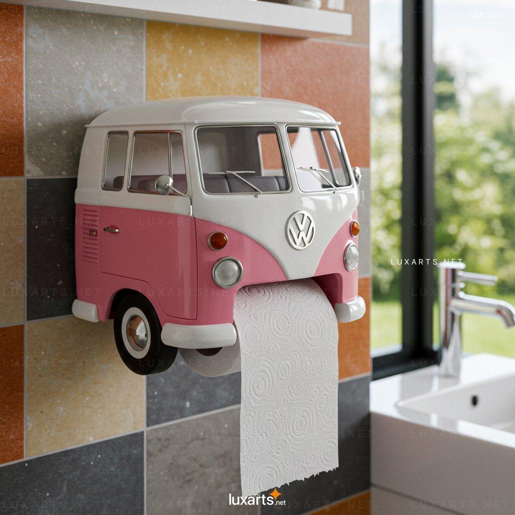 VW Bus Shaped Toilet Paper Holder – Retro Style Bathroom Accessory for Vintage Lovers vw bus toilet paper holder 6