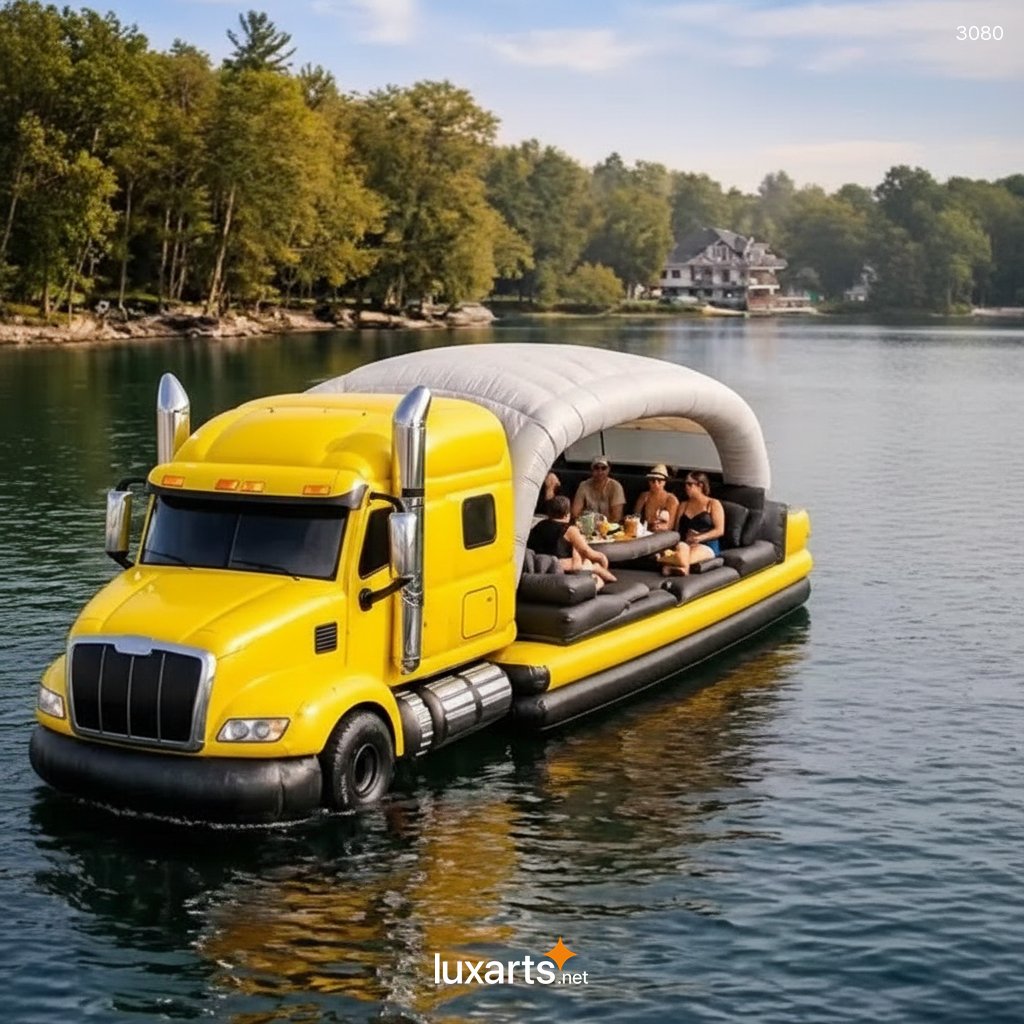 Inflatable Semi-truck Lake Floats – Giant Pool Float for Lake & Pool Fun 3080 inflatable semi truck lake floats 20260331 16
