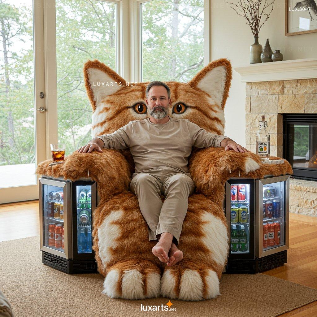 Cat Shaped Recliner with Built-in Mini Refrigerators – Stylish & Functional Seating cat recliner 3