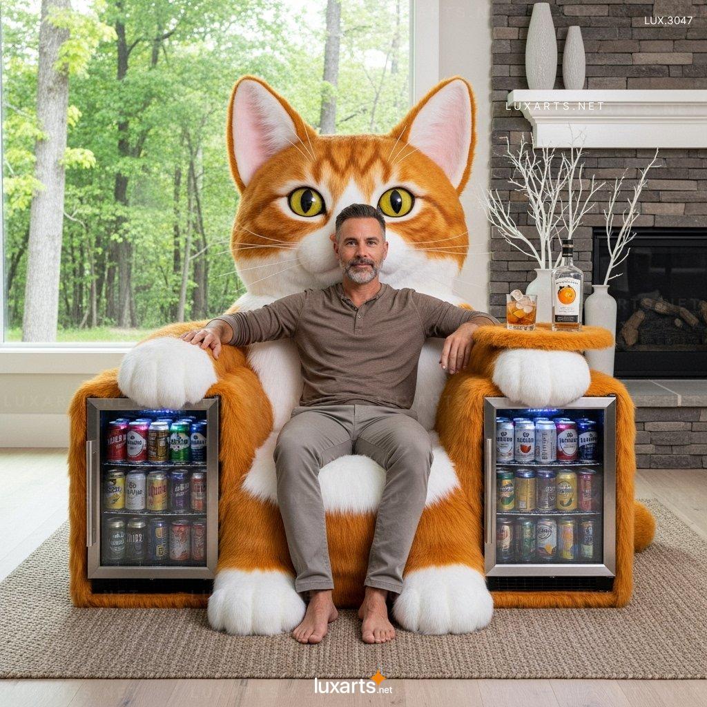 Cat Shaped Recliner with Built-in Mini Refrigerators – Stylish & Functional Seating cat recliner 4