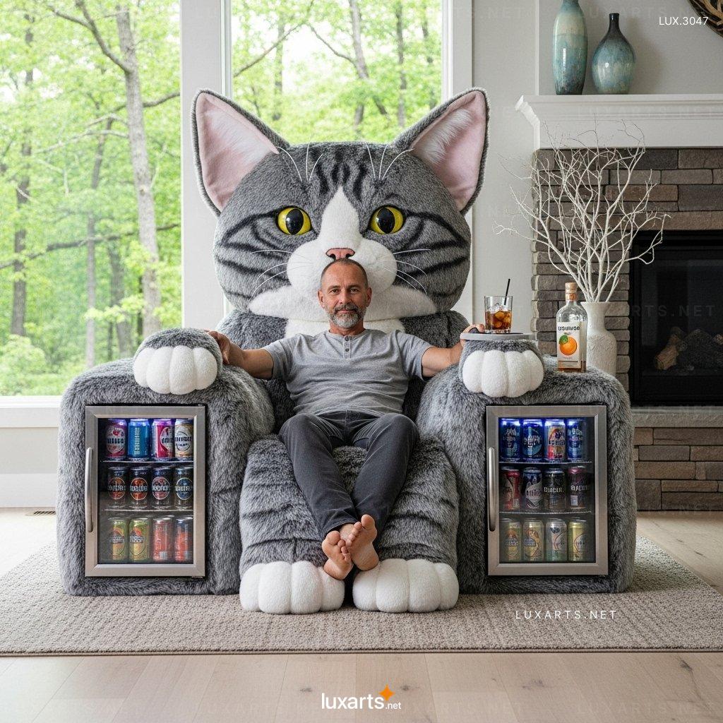 Cat Shaped Recliner with Built-in Mini Refrigerators – Stylish & Functional Seating cat recliner 6