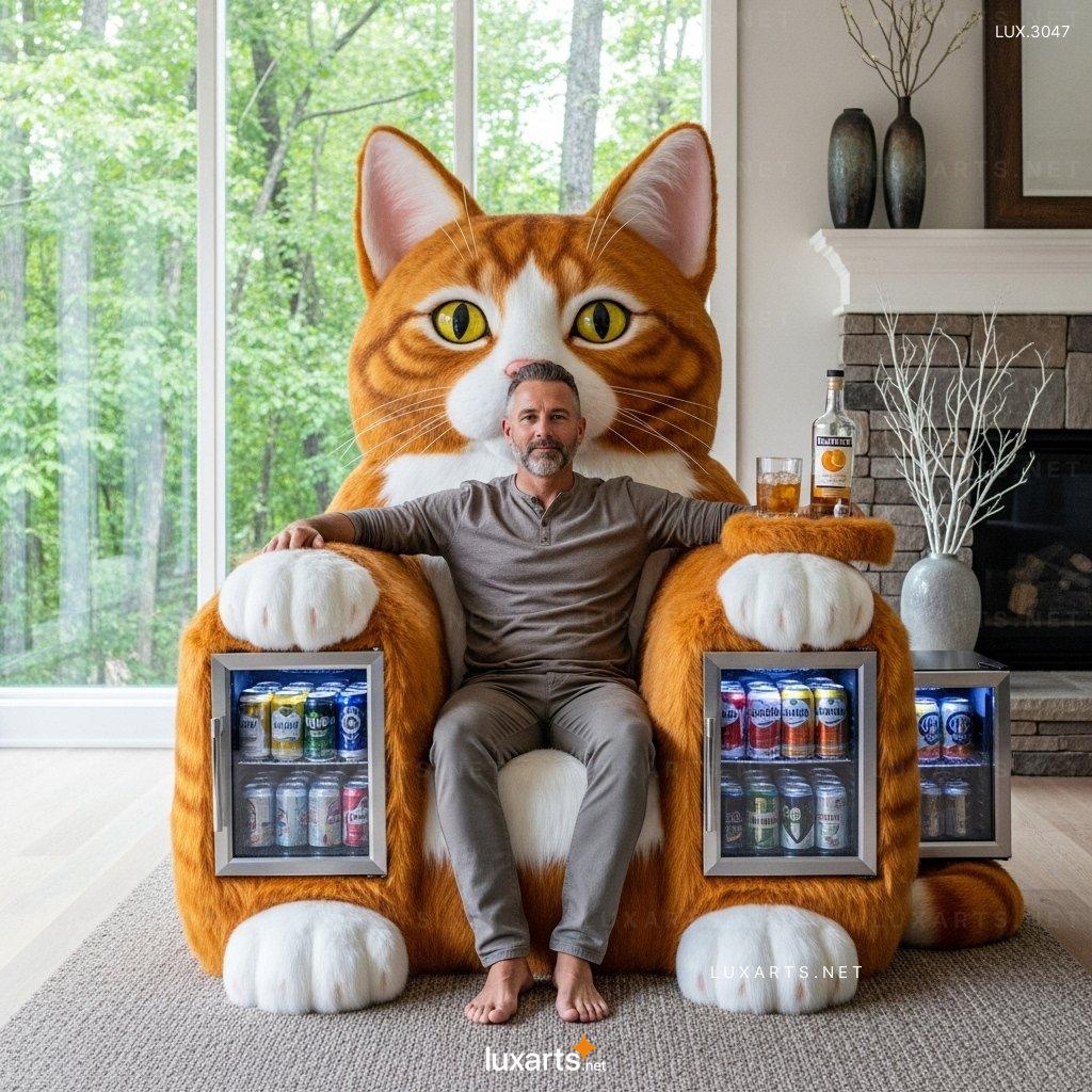 Cat Shaped Recliner with Built-in Mini Refrigerators – Stylish & Functional Seating cat recliner 7