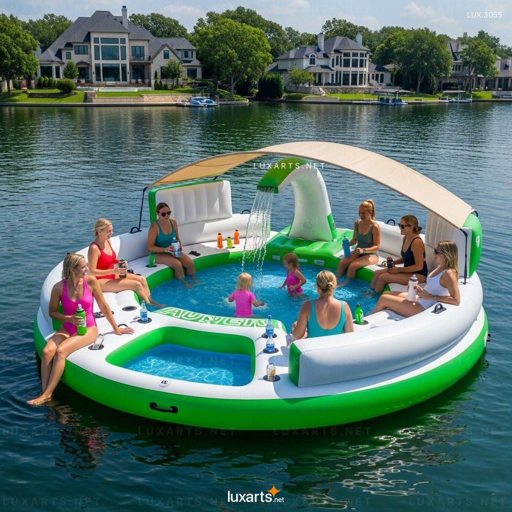 Giant Party Float with Built-In Kids Splash Pool – Perfect Summer Activity for Kids & Adults giant party float with built in kids splash pool 3