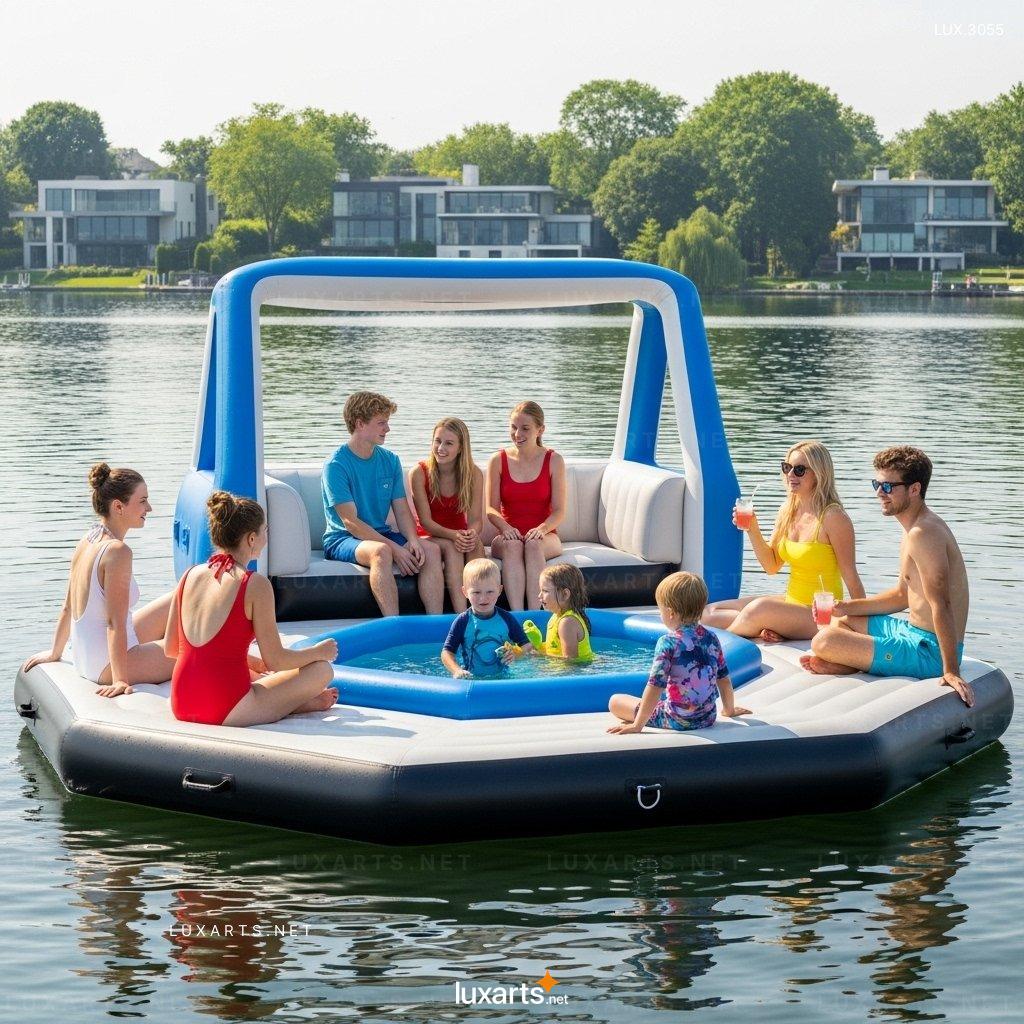 Giant Party Float with Built-In Kids Splash Pool – Perfect Summer Activity for Kids & Adults giant party float with built in kids splash pool 7