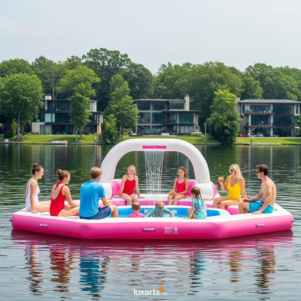 Giant Party Float with Built-In Kids Splash Pool – Perfect Summer Activity for Kids & Adults giant party float with built in kids splash pool 8
