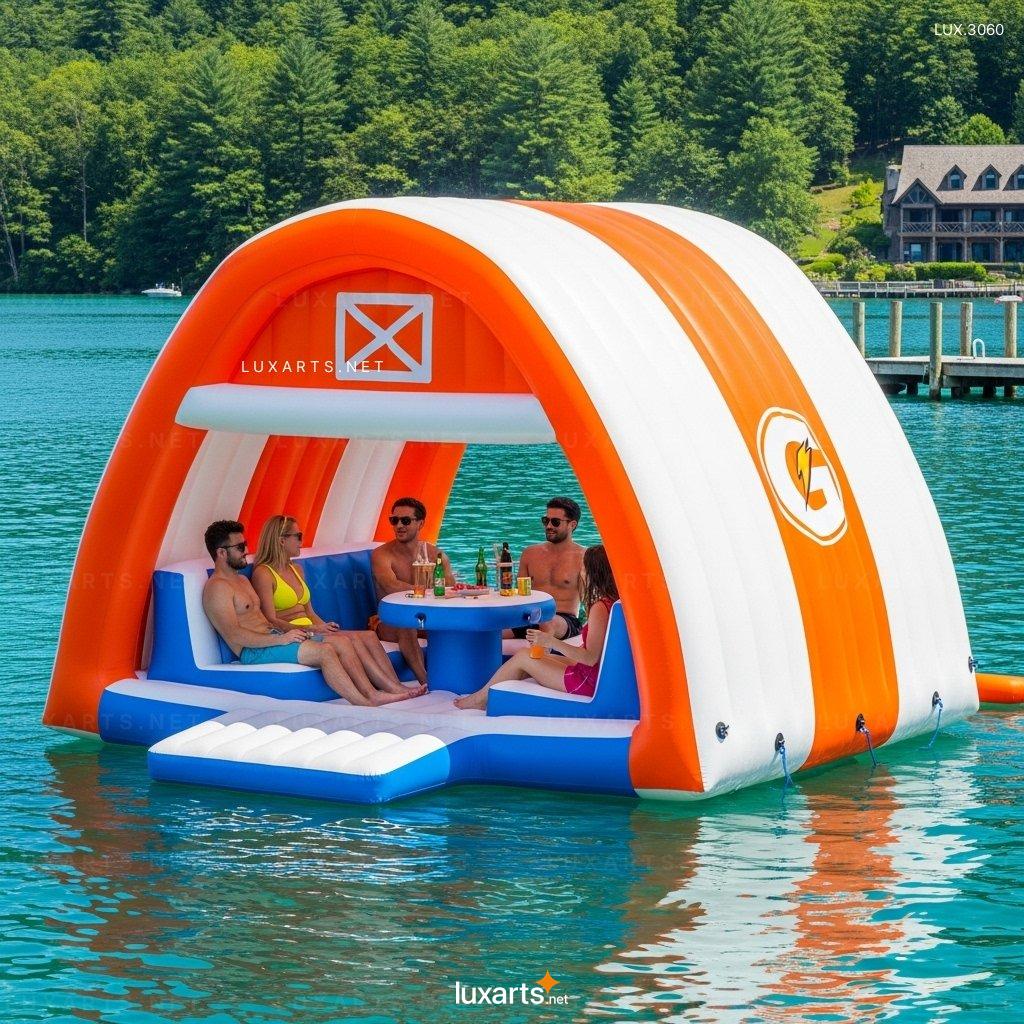 Inflatable Barn Lake Floats – Giant Floating Play Center for Lakes & Pools inflatable barn lake floats 1