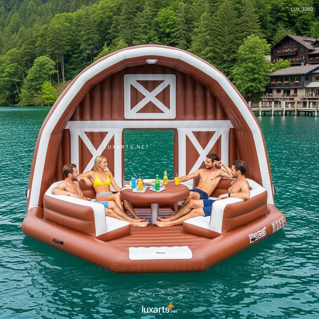 Inflatable Barn Lake Floats – Giant Floating Play Center for Lakes & Pools inflatable barn lake floats 10