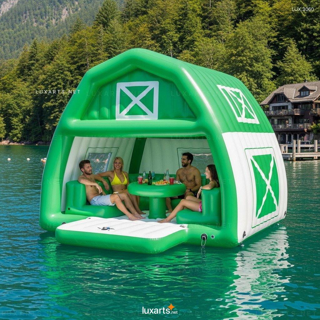Inflatable Barn Lake Floats – Giant Floating Play Center for Lakes & Pools inflatable barn lake floats 11
