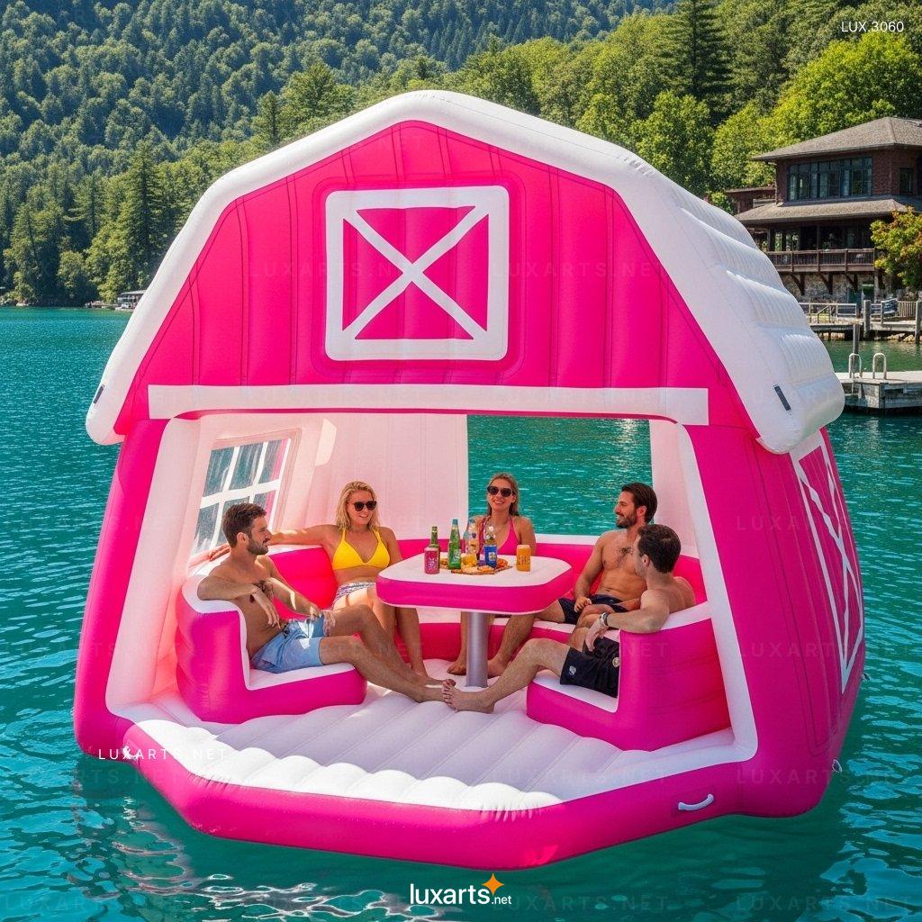 Inflatable Barn Lake Floats – Giant Floating Play Center for Lakes & Pools inflatable barn lake floats 2