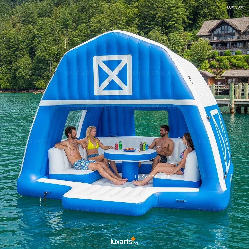 Inflatable Barn Lake Floats – Giant Floating Play Center for Lakes & Pools inflatable barn lake floats 3