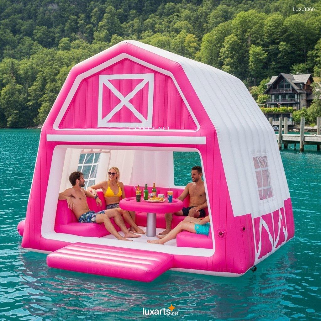 Inflatable Barn Lake Floats – Giant Floating Play Center for Lakes & Pools inflatable barn lake floats 4