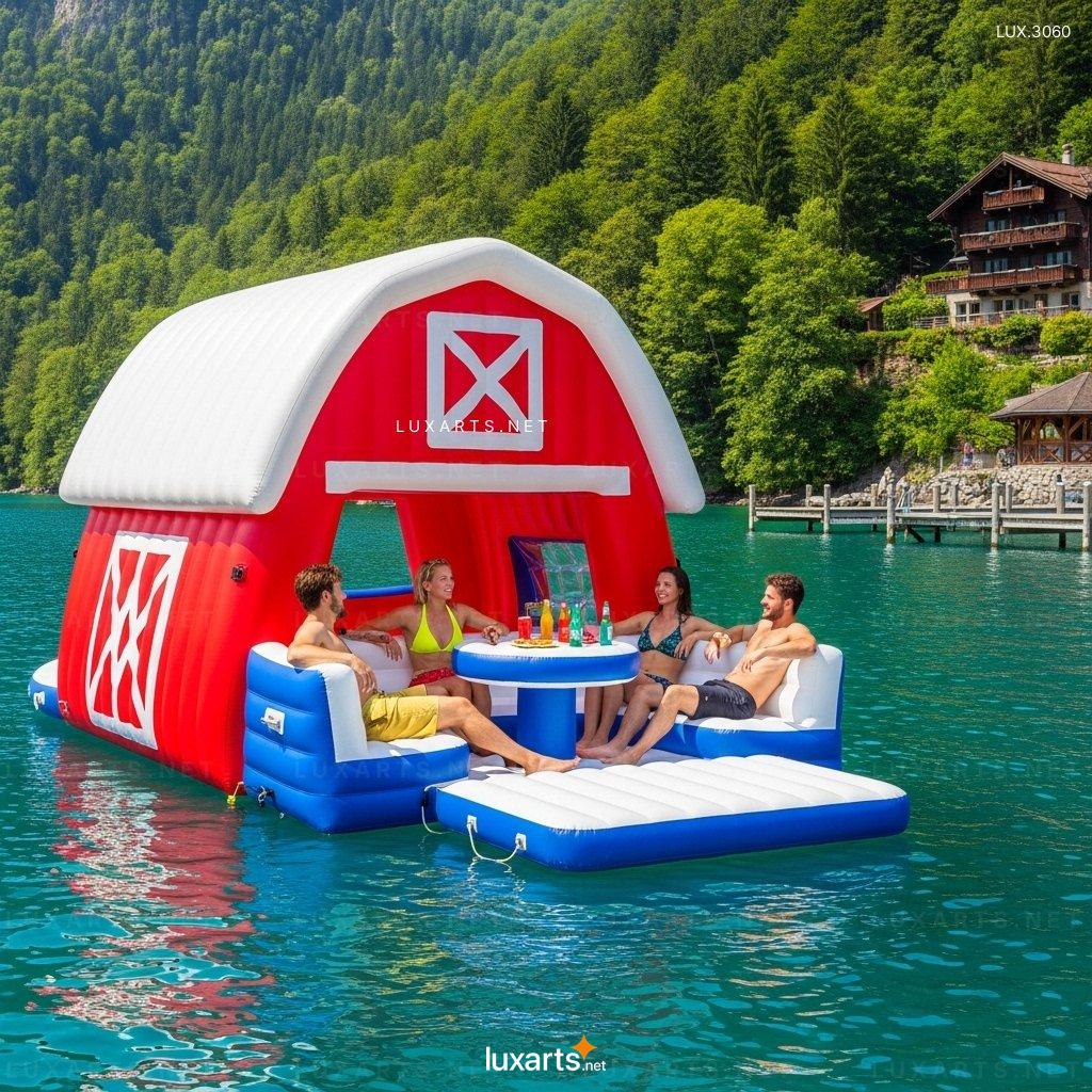 Inflatable Barn Lake Floats – Giant Floating Play Center for Lakes & Pools inflatable barn lake floats 5