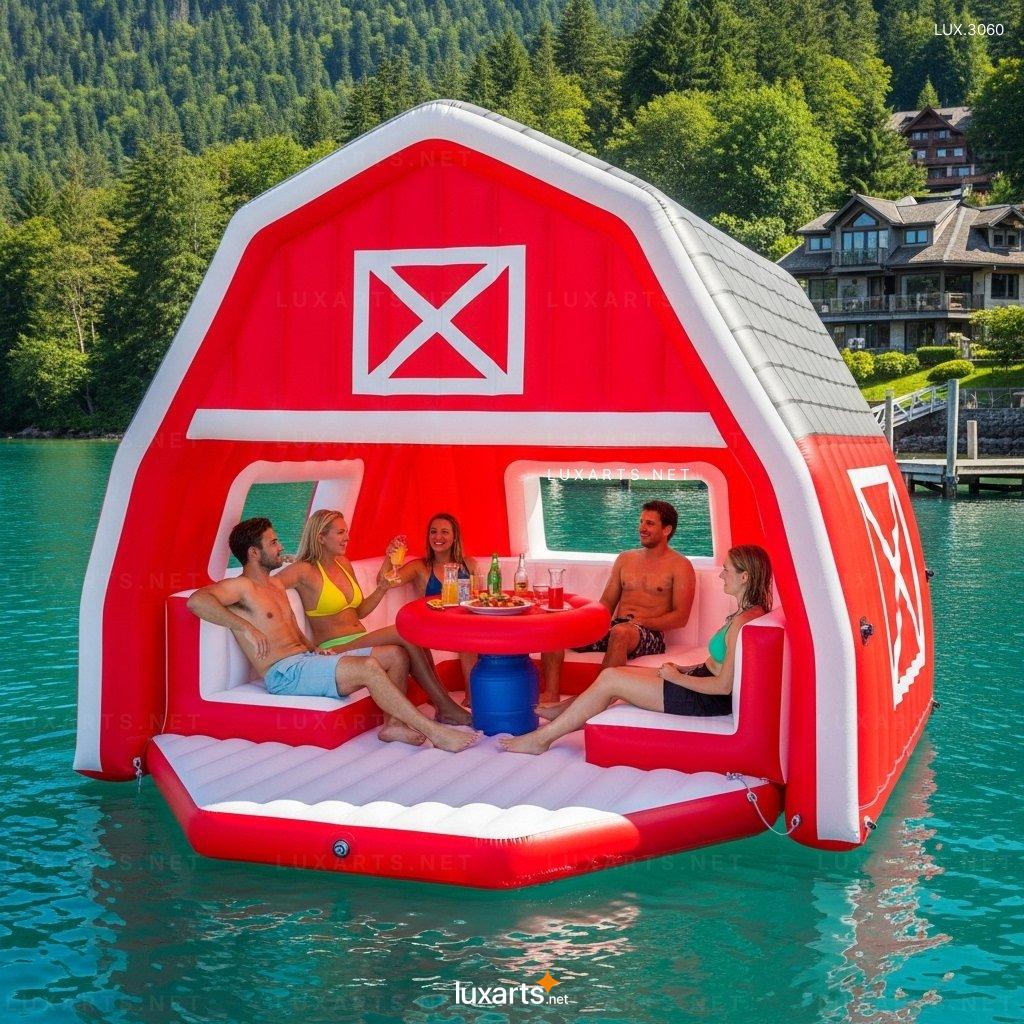 Inflatable Barn Lake Floats – Giant Floating Play Center for Lakes & Pools inflatable barn lake floats 7