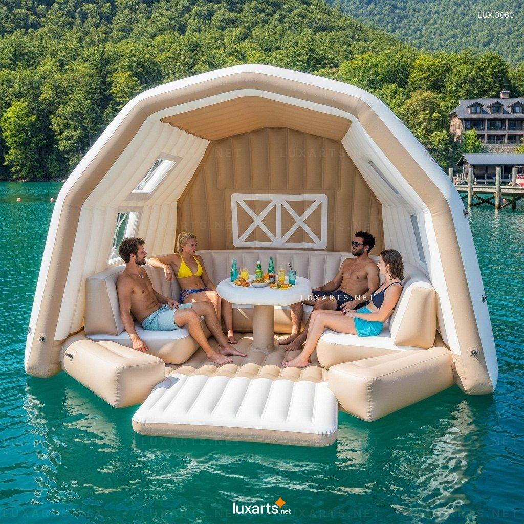 Inflatable Barn Lake Floats – Giant Floating Play Center for Lakes & Pools inflatable barn lake floats 8