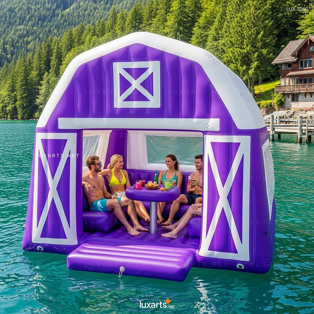 Inflatable Barn Lake Floats – Giant Floating Play Center for Lakes & Pools inflatable barn lake floats 9