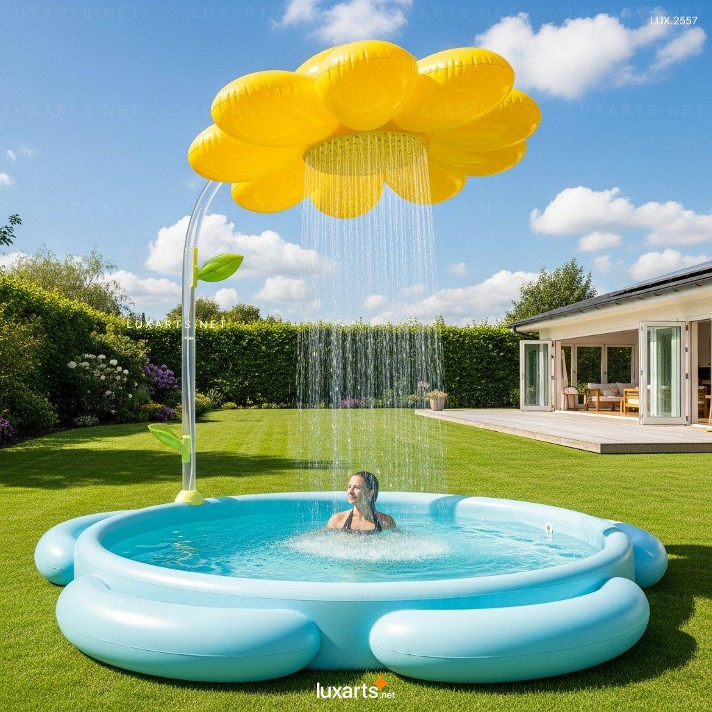 Inflatable Pool with Flower Shower – Fun & Relaxing Summer Water Play for Kids & Adults inflatable flower pool 1