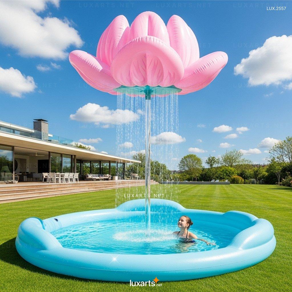 Inflatable Pool with Flower Shower – Fun & Relaxing Summer Water Play for Kids & Adults inflatable flower pool 2