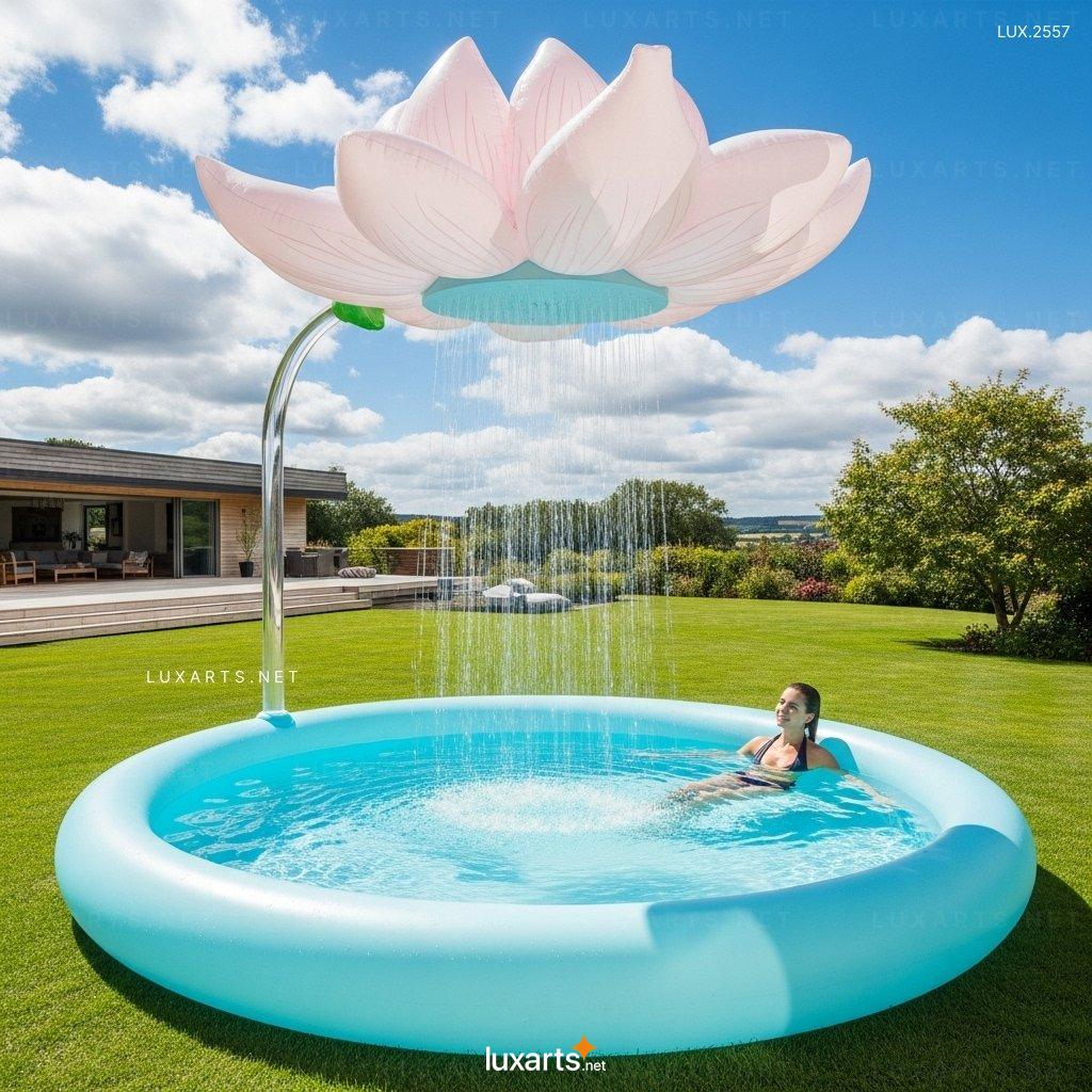 Inflatable Pool with Flower Shower – Fun & Relaxing Summer Water Play for Kids & Adults inflatable flower pool 3