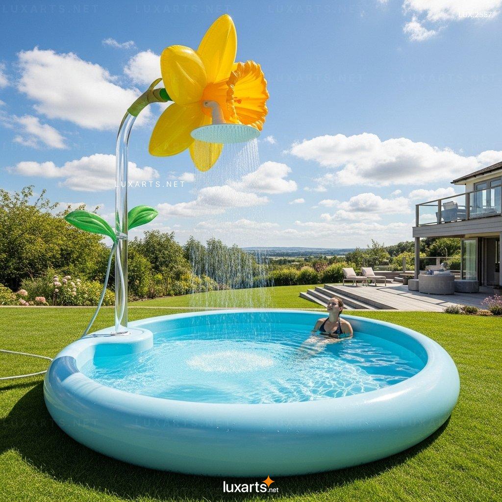 Inflatable Pool with Flower Shower – Fun & Relaxing Summer Water Play for Kids & Adults inflatable flower pool 4