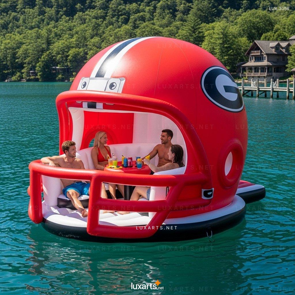Giant Inflatable Football Helmet Shaped Lake Floats – Huge Blow Up Swim Ring for Pool & Beach inflatable football helmet lake floats 1