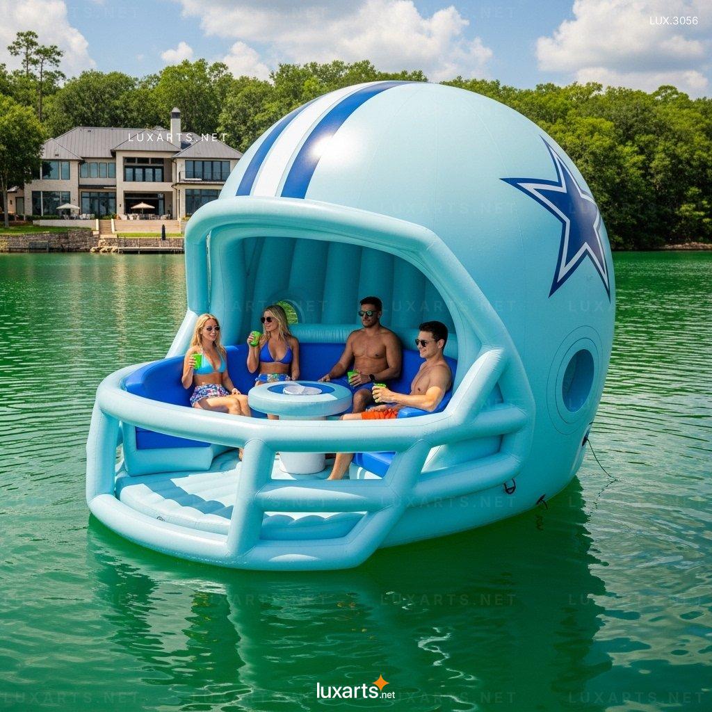 Giant Inflatable Football Helmet Shaped Lake Floats – Huge Blow Up Swim Ring for Pool & Beach inflatable football helmet lake floats 11