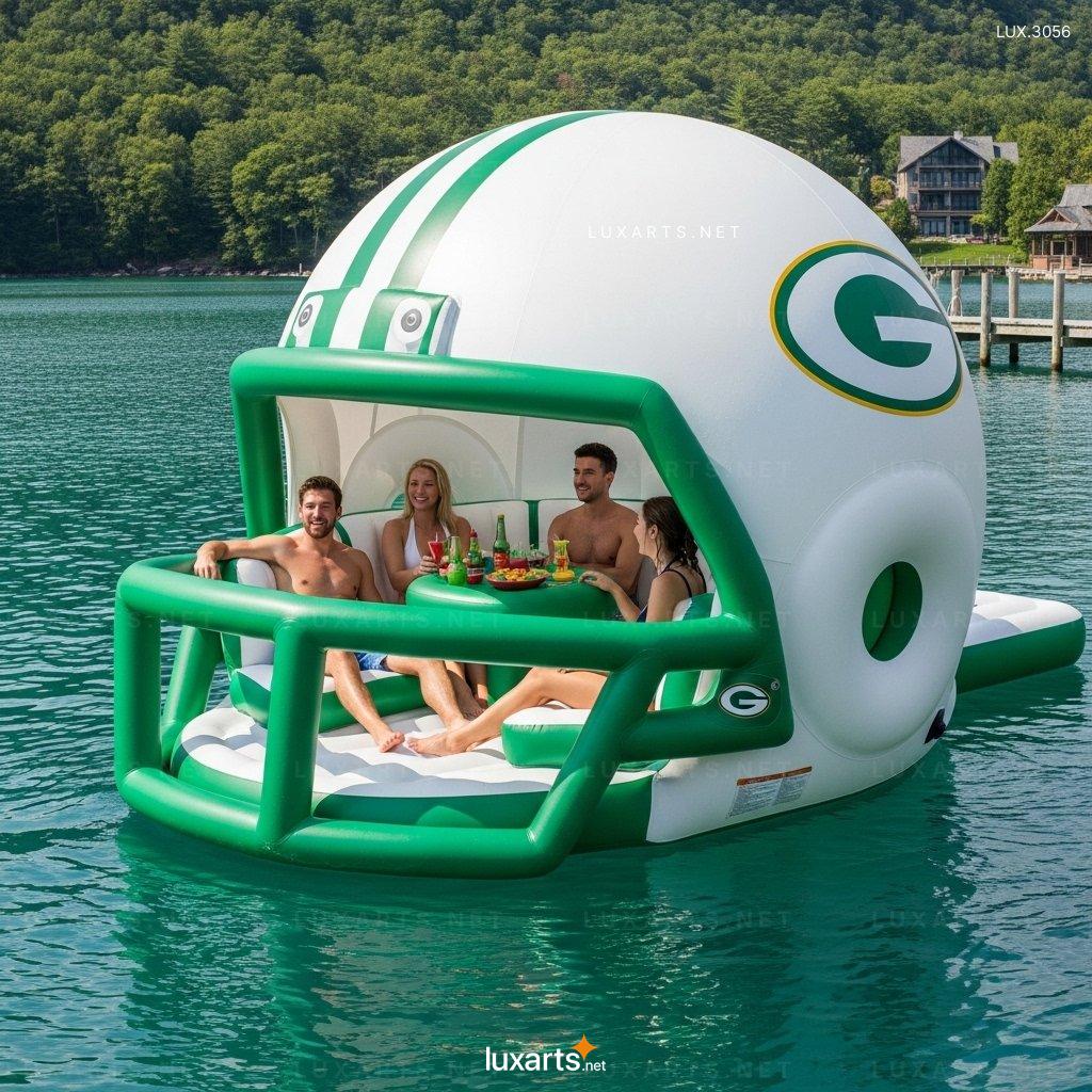 Giant Inflatable Football Helmet Shaped Lake Floats – Huge Blow Up Swim Ring for Pool & Beach inflatable football helmet lake floats 2