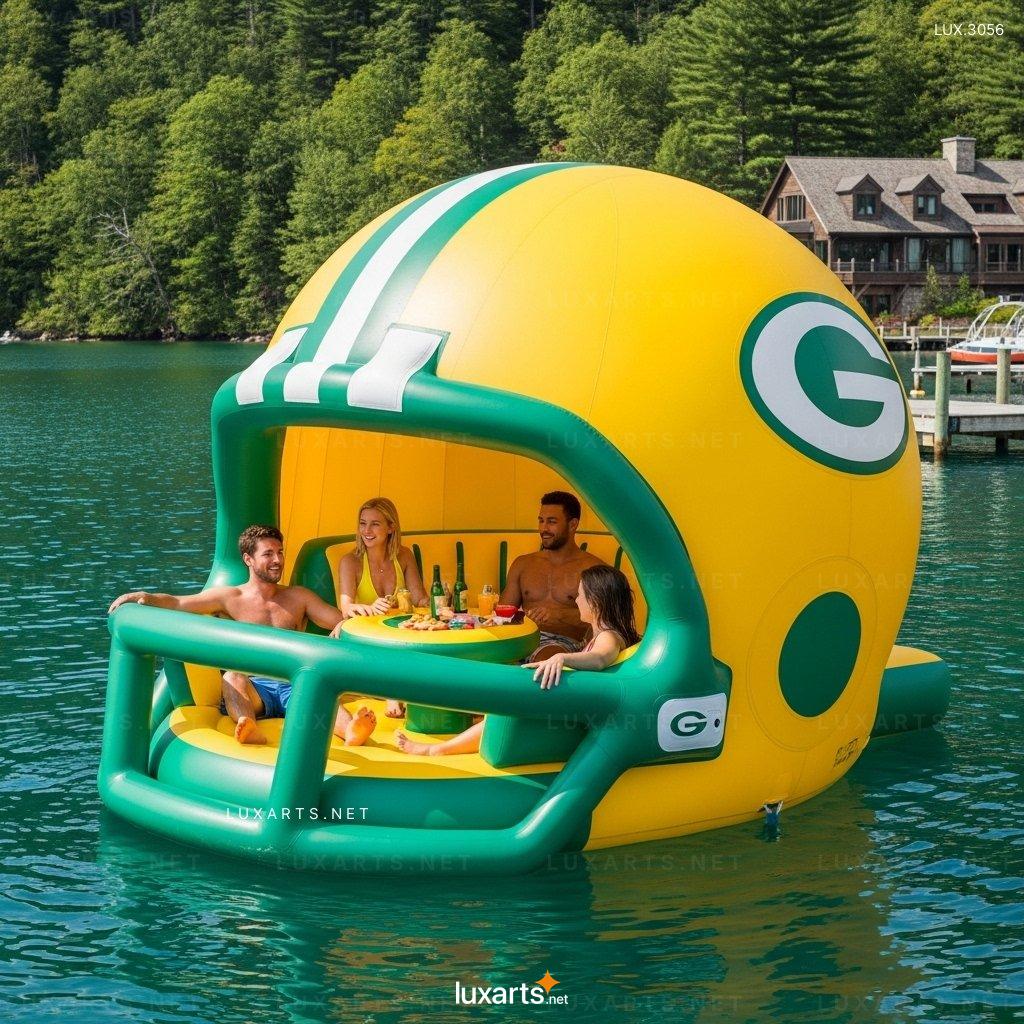 Giant Inflatable Football Helmet Shaped Lake Floats – Huge Blow Up Swim Ring for Pool & Beach inflatable football helmet lake floats 3