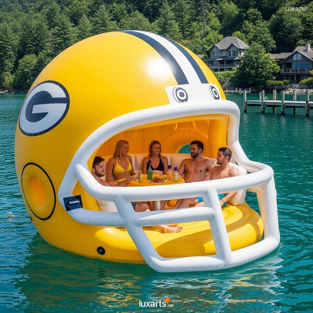 Giant Inflatable Football Helmet Shaped Lake Floats – Huge Blow Up Swim Ring for Pool & Beach inflatable football helmet lake floats 4