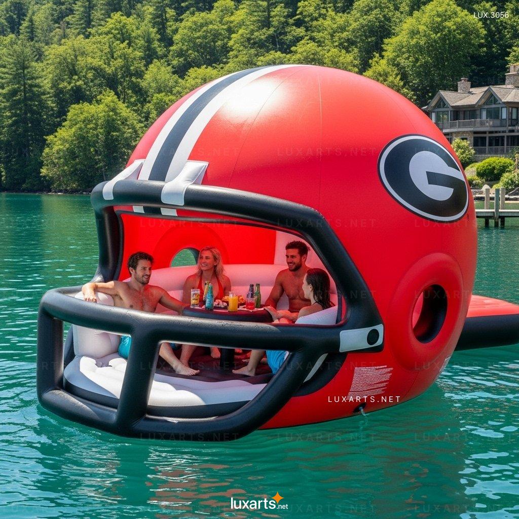 Giant Inflatable Football Helmet Shaped Lake Floats – Huge Blow Up Swim Ring for Pool & Beach inflatable football helmet lake floats 6