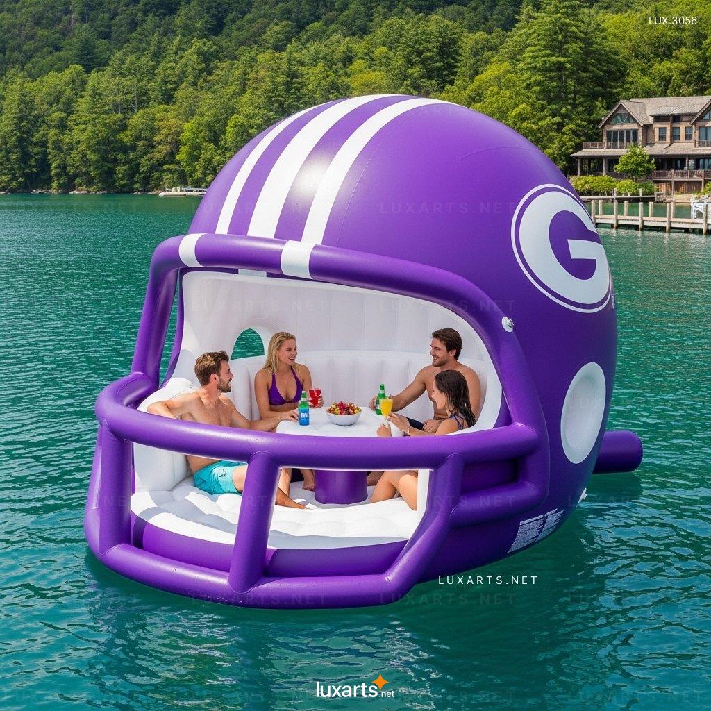 Giant Inflatable Football Helmet Shaped Lake Floats – Huge Blow Up Swim Ring for Pool & Beach inflatable football helmet lake floats 7