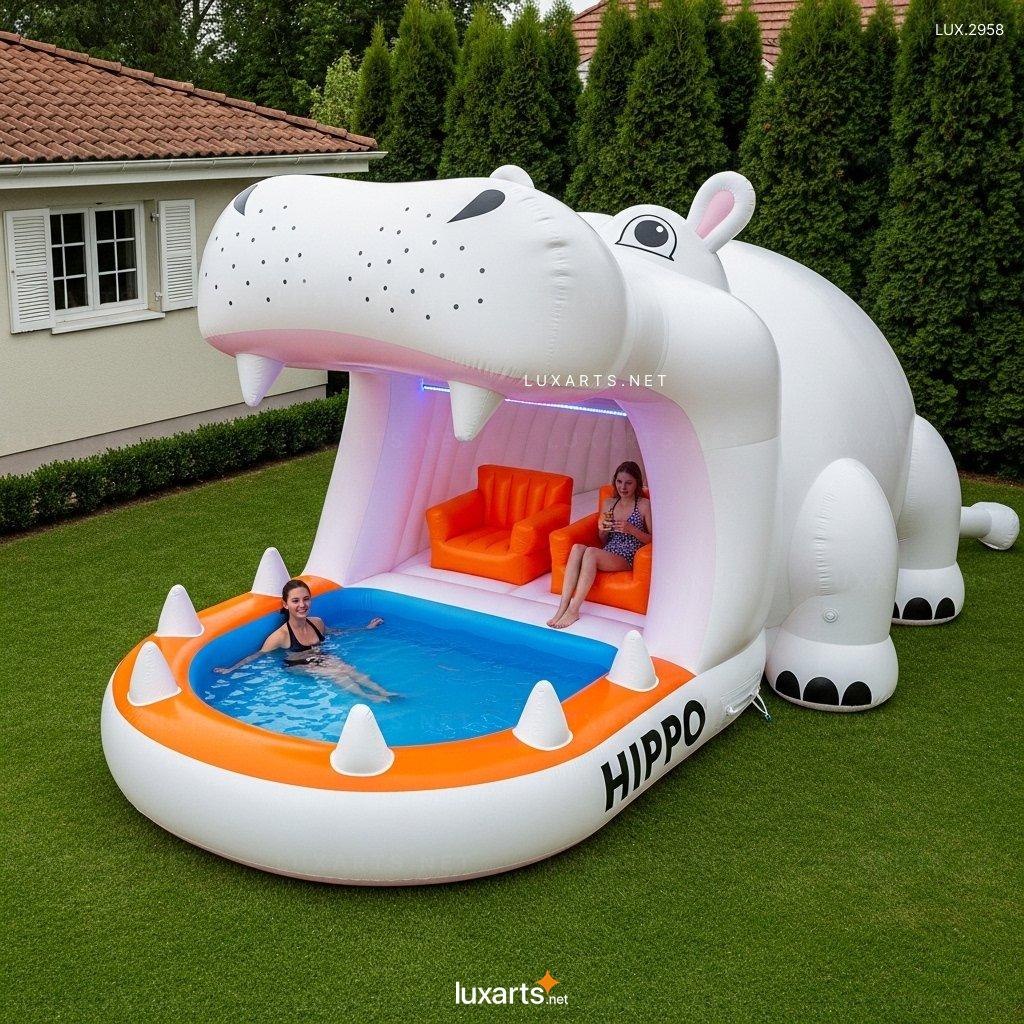 Inflatable Hippo Pool - Perfect Summer Inflatable Play Pool for All Ages inflatable hippo pool 3