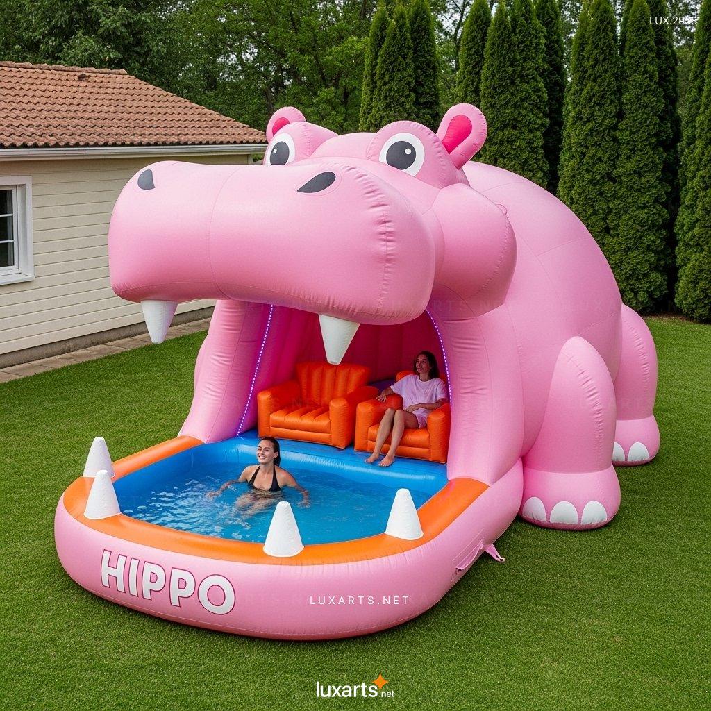Inflatable Hippo Pool - Perfect Summer Inflatable Play Pool for All Ages inflatable hippo pool 4