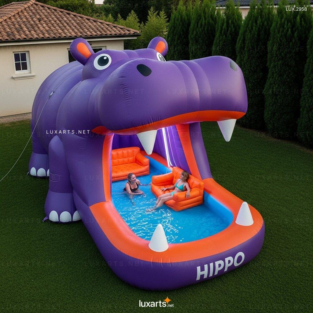 Inflatable Hippo Pool - Perfect Summer Inflatable Play Pool for All Ages inflatable hippo pool 5