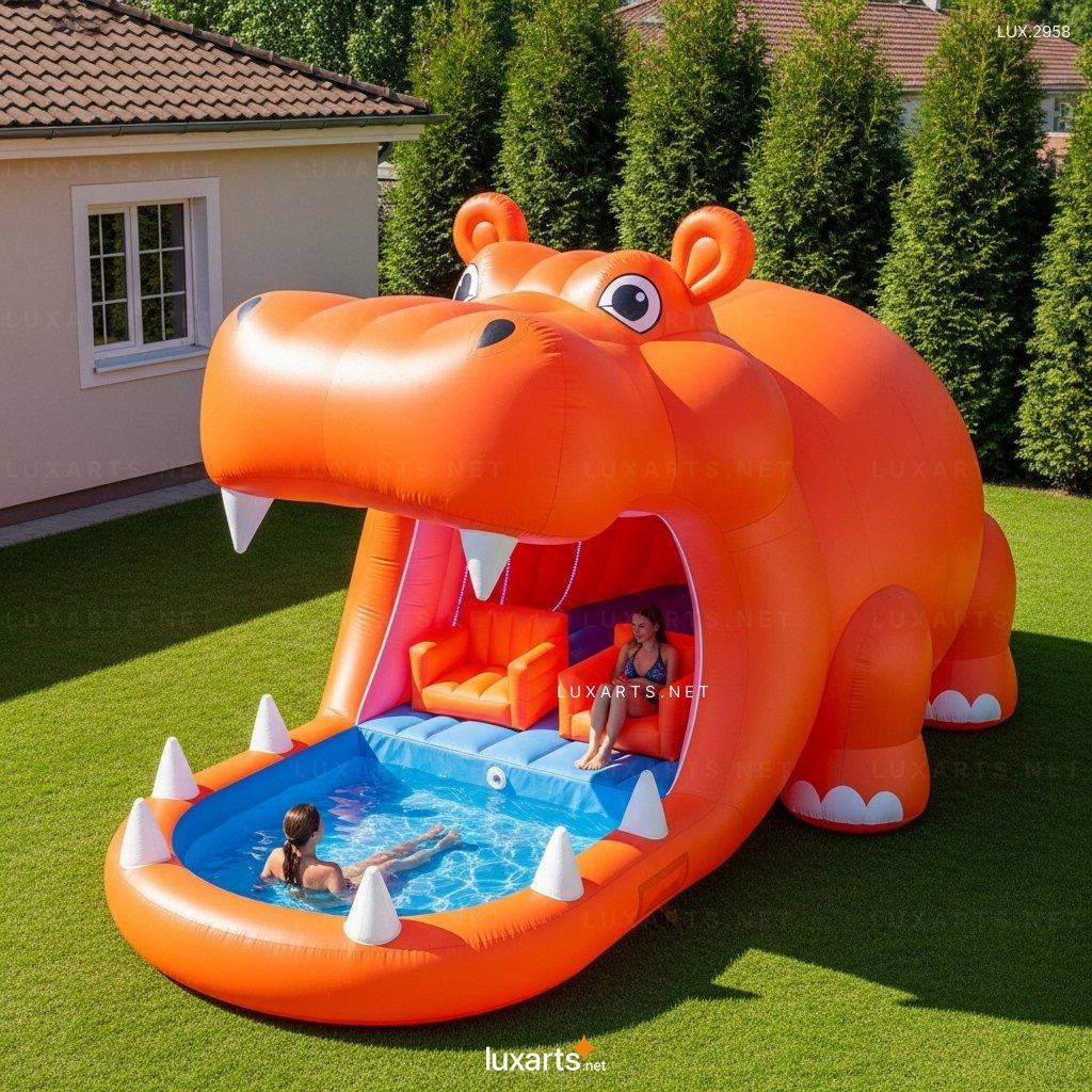 Inflatable Hippo Pool - Perfect Summer Inflatable Play Pool for All Ages inflatable hippo pool 6