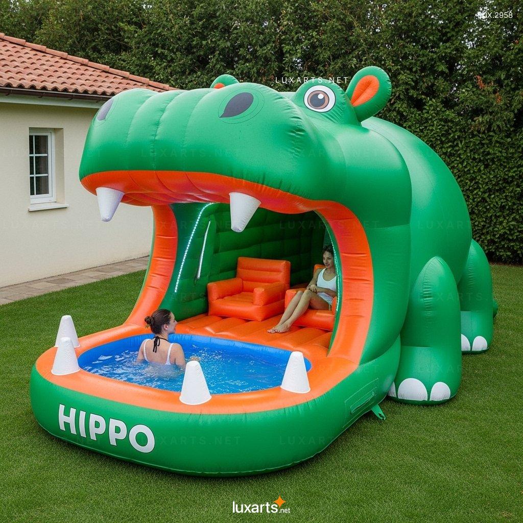 Inflatable Hippo Pool - Perfect Summer Inflatable Play Pool for All Ages inflatable hippo pool 7