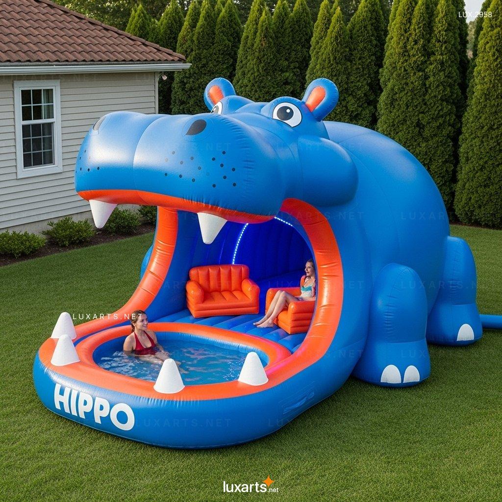 Inflatable Hippo Pool - Perfect Summer Inflatable Play Pool for All Ages inflatable hippo pool 8