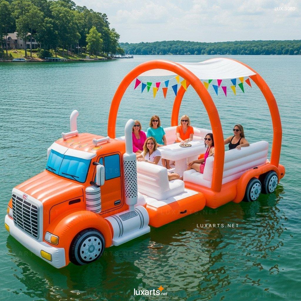 Inflatable Semi-truck Lake Floats – Giant Pool Float for Lake & Pool Fun inflatable semi truck lake floats 1