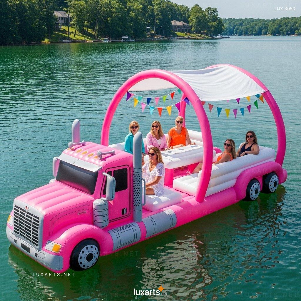 Inflatable Semi-truck Lake Floats – Giant Pool Float for Lake & Pool Fun inflatable semi truck lake floats 3